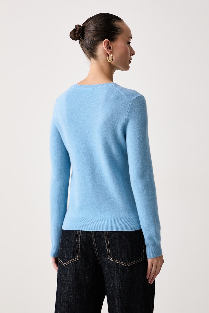 Odzież United Colors of Benetton Sweter damski wełniany 1002D1K01 niebieski