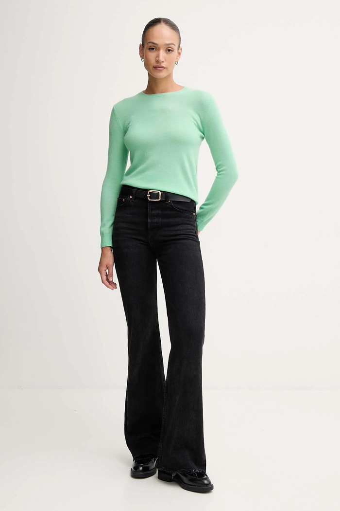 United Colors of Benetton sweter wełniany 1002D1K01 zielony SS26