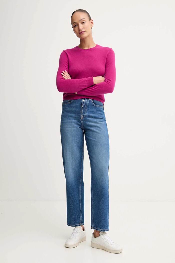 United Colors of Benetton pulover de lana 1002D1K01 roz SS26