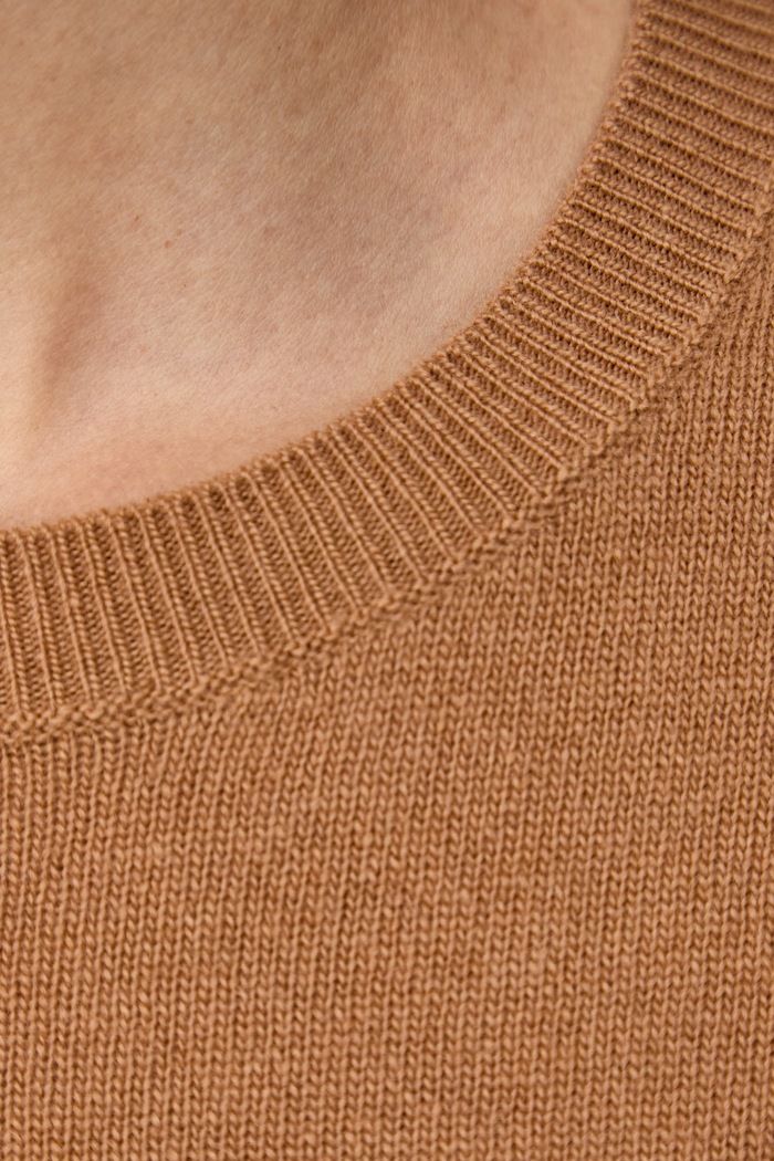 Sweter damski wełniany United Colors of Benetton brązowy 1002D1K01