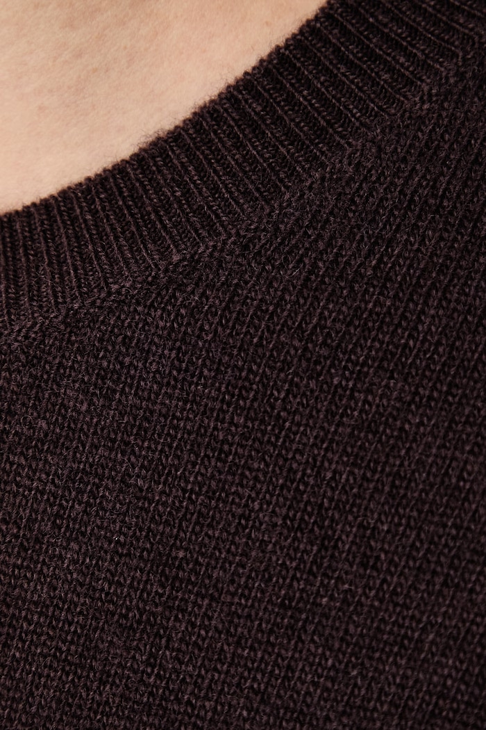 Sweter damski wełniany United Colors of Benetton brązowy 1002D1K01