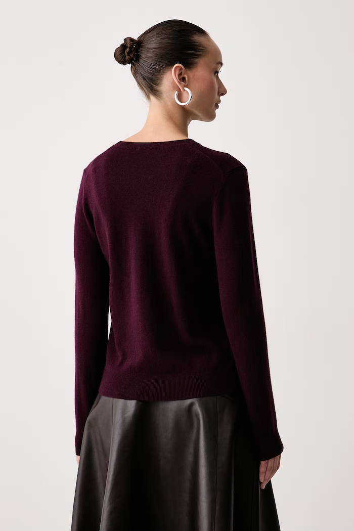 Odzież United Colors of Benetton Sweter damski wełniany 1002D1K01 bordowy