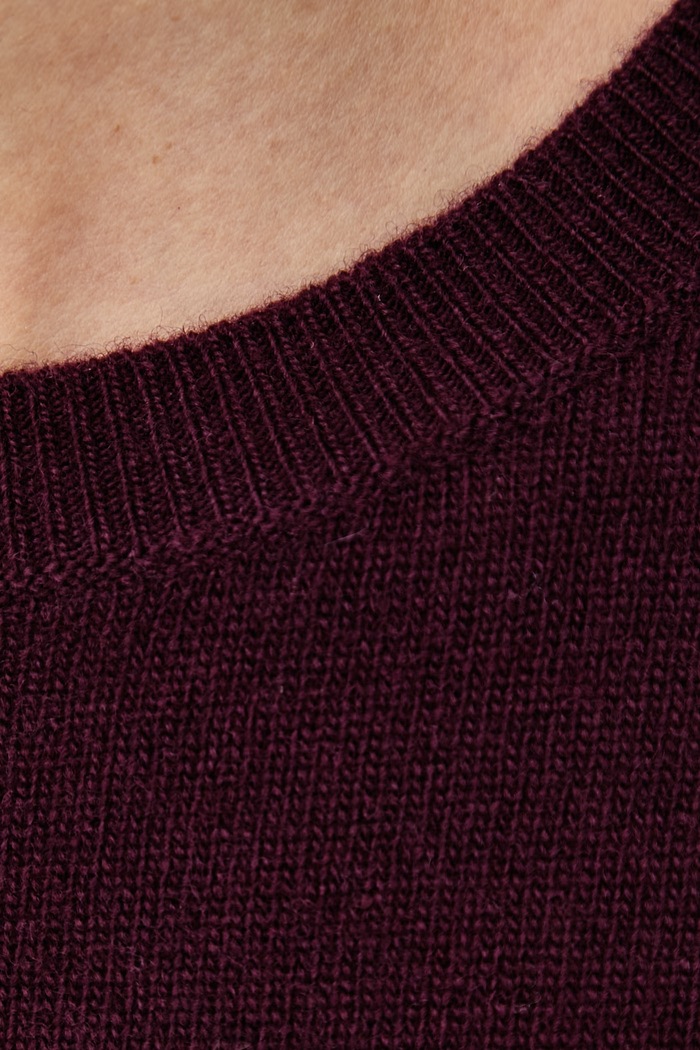 Sweter damski wełniany United Colors of Benetton bordowy 1002D1K01