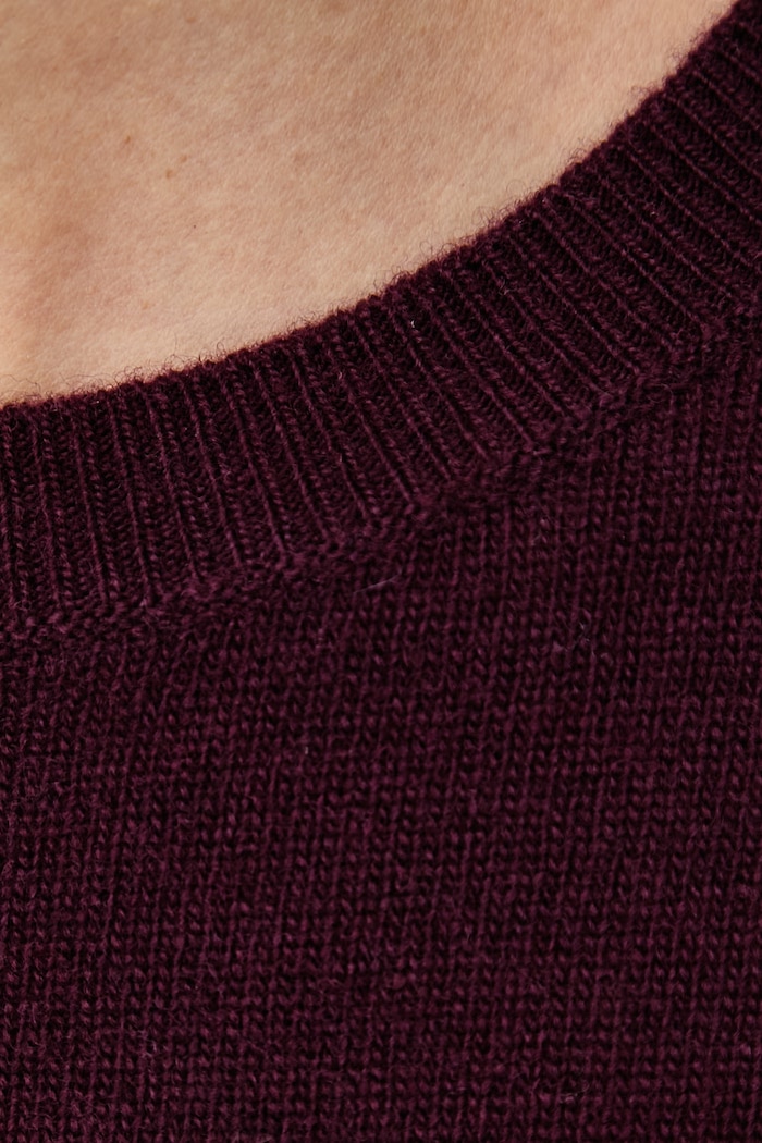 Sweter damski wełniany United Colors of Benetton bordowy 1002D1K01