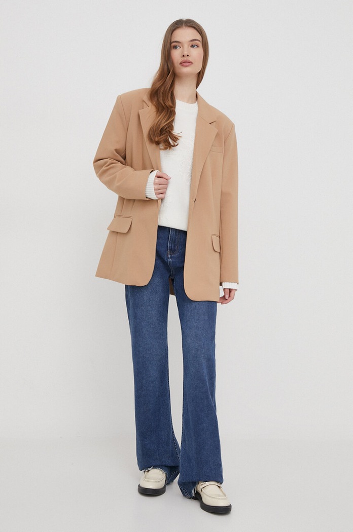 United Colors of Benetton sweter z domieszką wełny 1235D109W beżowy SS24