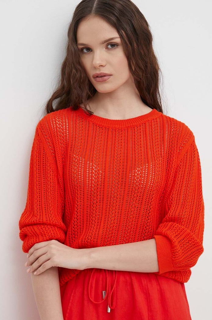 Bavlnený sveter United Colors of Benetton bavlna oranžová 1394D10AF