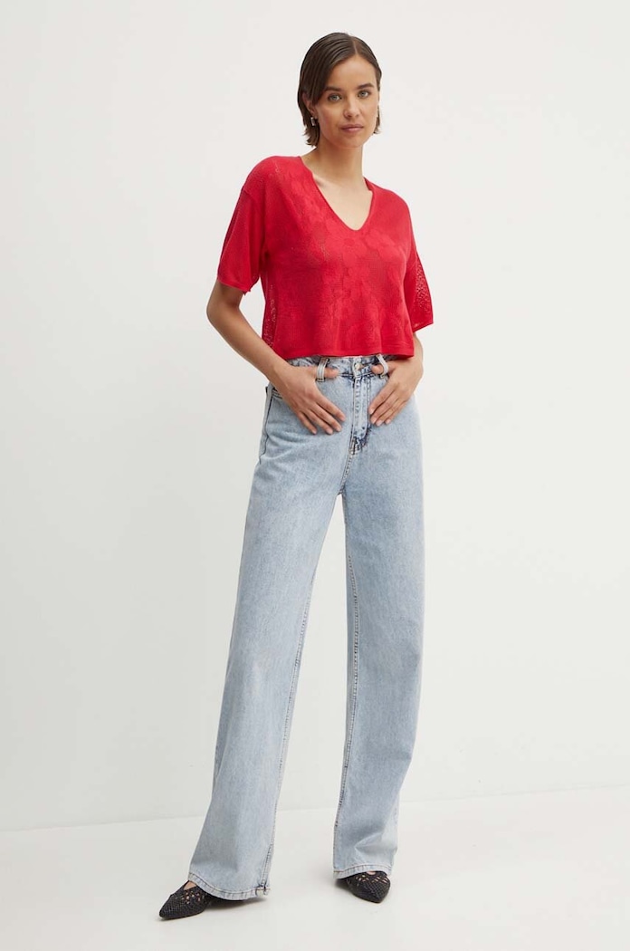 Тениска United Colors of Benetton 103CD401M розов SS24