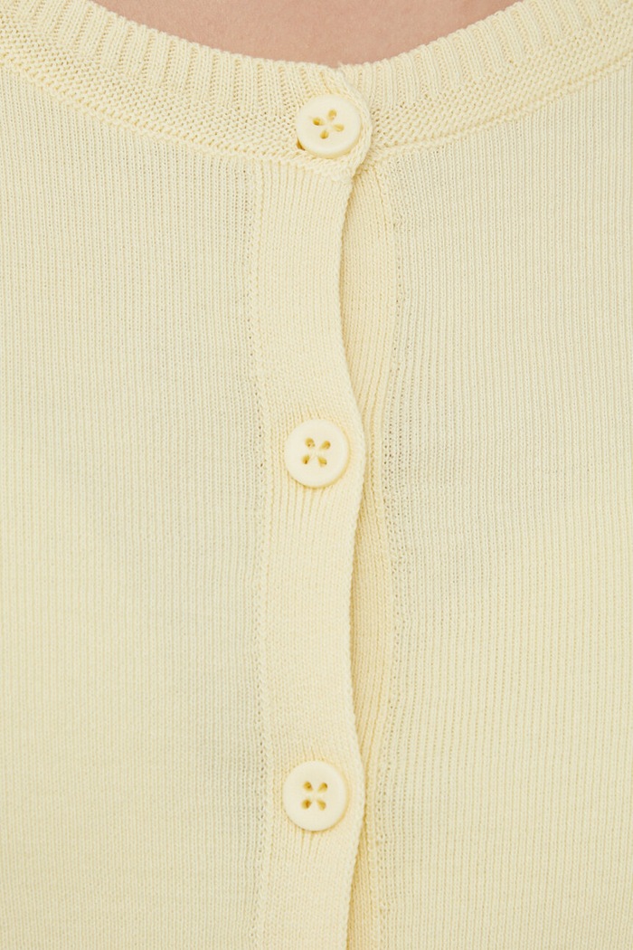 United Colors of Benetton kardigan bawełniany 1091D5558 żółty