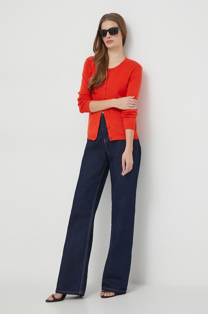 United Colors of Benetton kardigan bawełniany 1091D5558 czerwony AA00