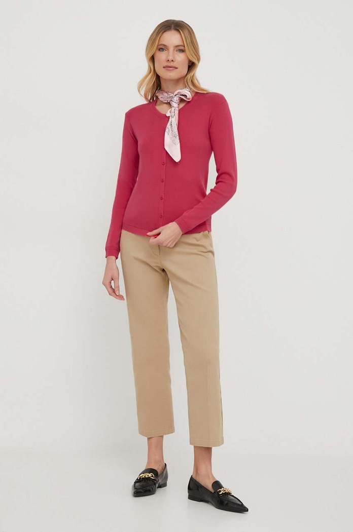 United Colors of Benetton kardigan bawełniany 1091D5558 różowy AA00