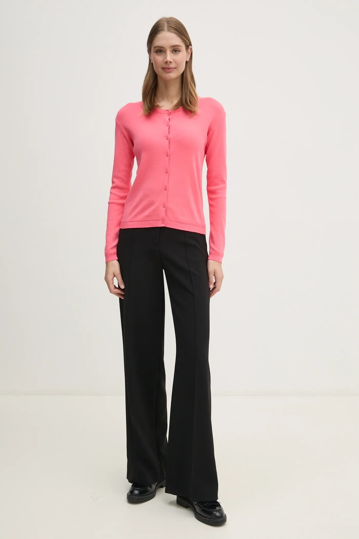 Bavlněný kardigan United Colors of Benetton 1091D5558 růžová AA00