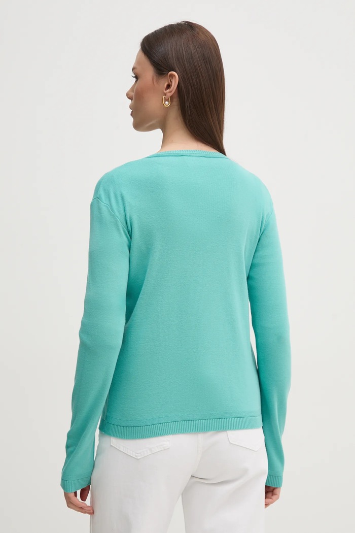 Oblečení Bavlněný kardigan United Colors of Benetton 1091D5558 tyrkysová