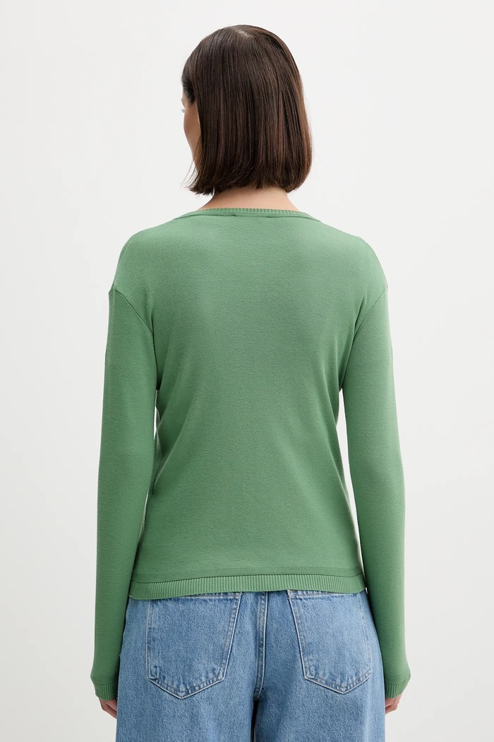 Oblečení Bavlněný kardigan United Colors of Benetton 1091D5558 zelená