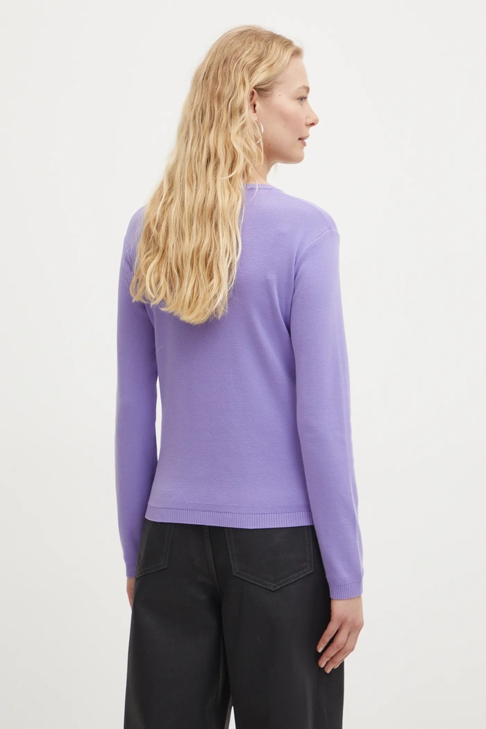 Odzież United Colors of Benetton sweter bawełniany 1091D1M08 fioletowy