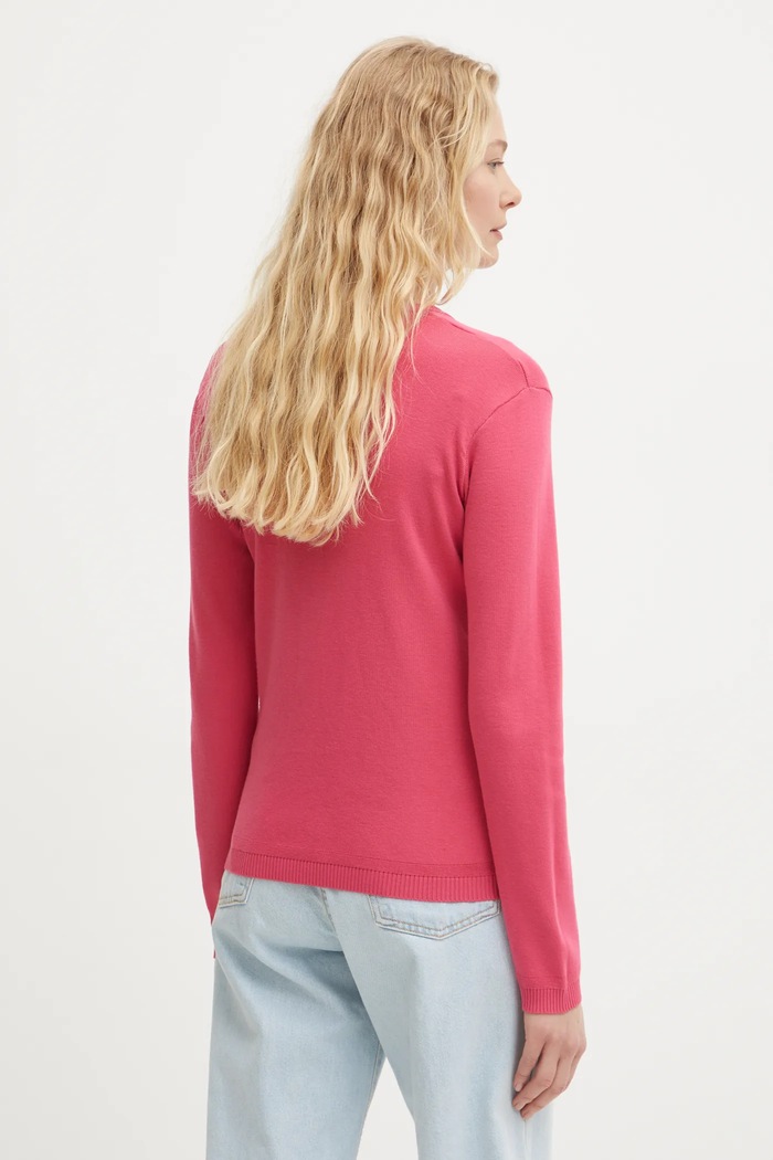 Odzież United Colors of Benetton sweter bawełniany 1091D4625 różowy