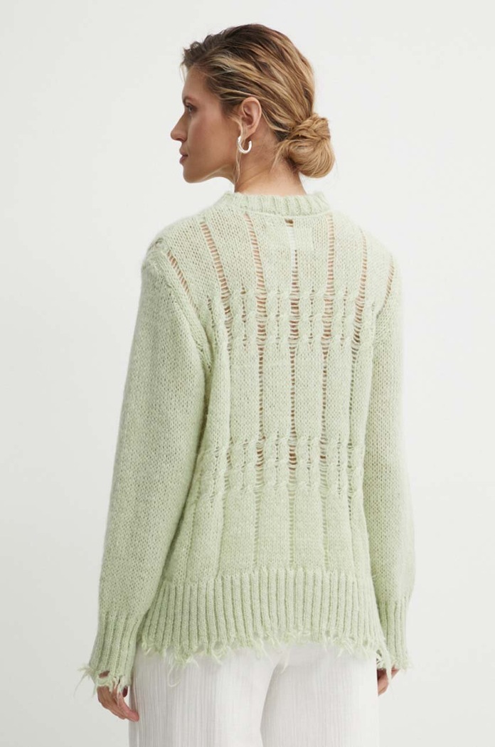 Îmbrăcăminte Resume Résumé pulover din amestec de lana AnnoraRS Knit Pullover 20321113 verde