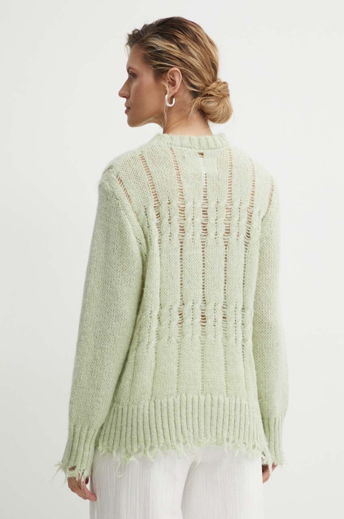 Îmbrăcăminte Resume Résumé pulover din amestec de lana AnnoraRS Knit Pullover 20321113 verde