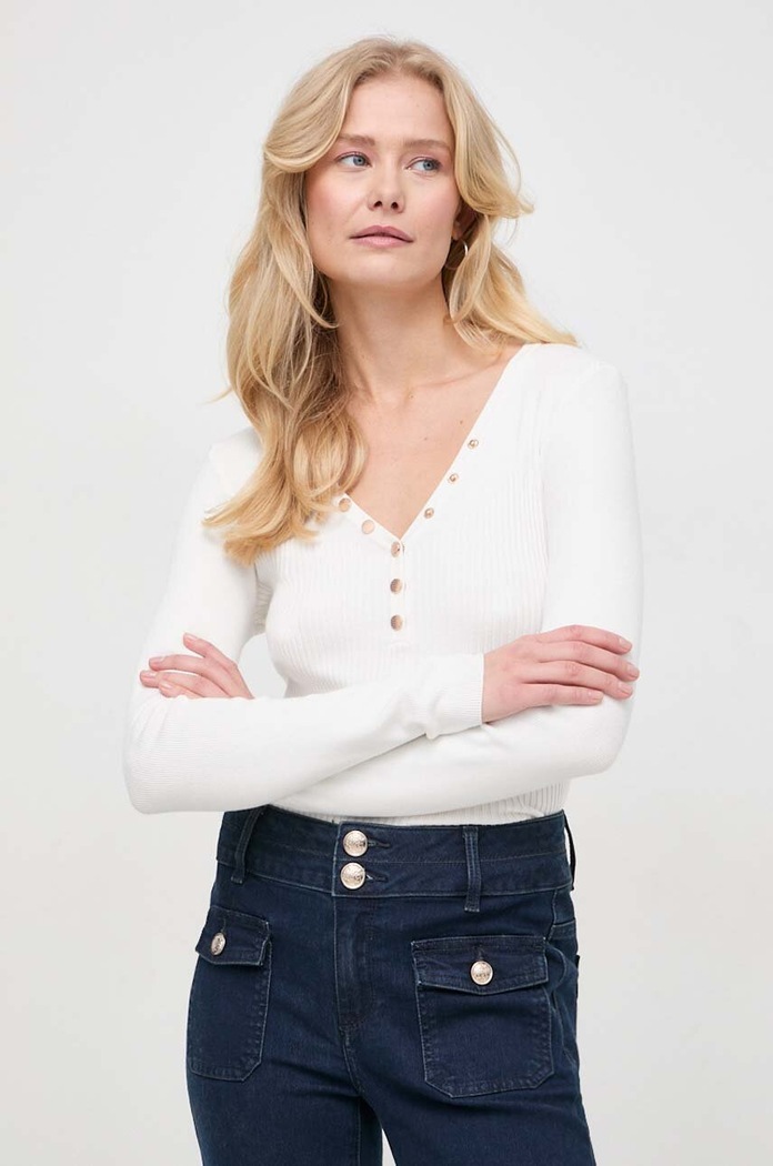 Morgan pulover fixat bej MIGNO.OFF.WHITE