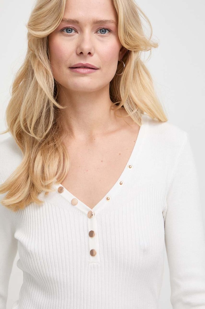 Morgan pulover MIGNO.OFF.WHITE bej AW24