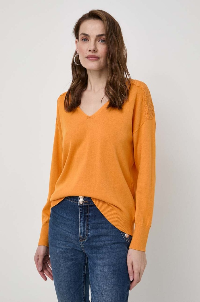 Morgan Svetr Morgan MOLLI oranžová MOLLI.MANGUE