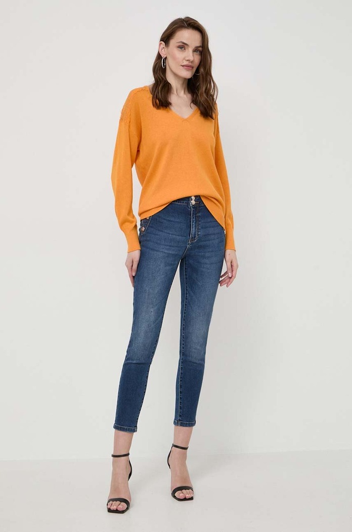 Morgan Svetr Morgan MOLLI MOLLI.MANGUE oranžová SS24