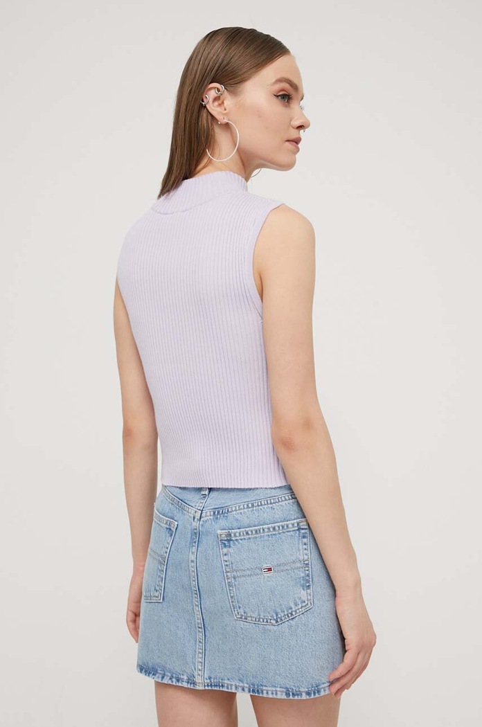 Odzież Tommy Jeans top DW0DW17754 fioletowy