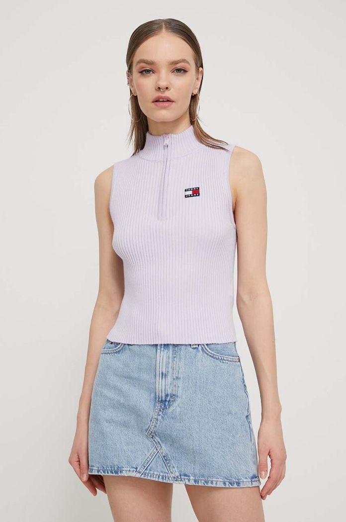 Tommy Jeans top fioletowy DW0DW17754