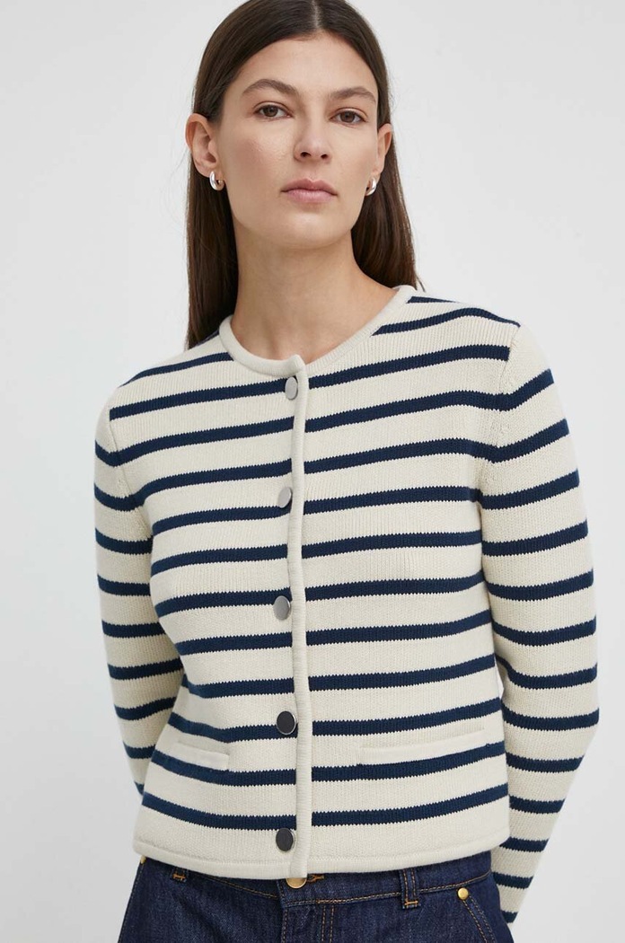 Theory cardigan din bumbac grosime medie multicolor O0214703
