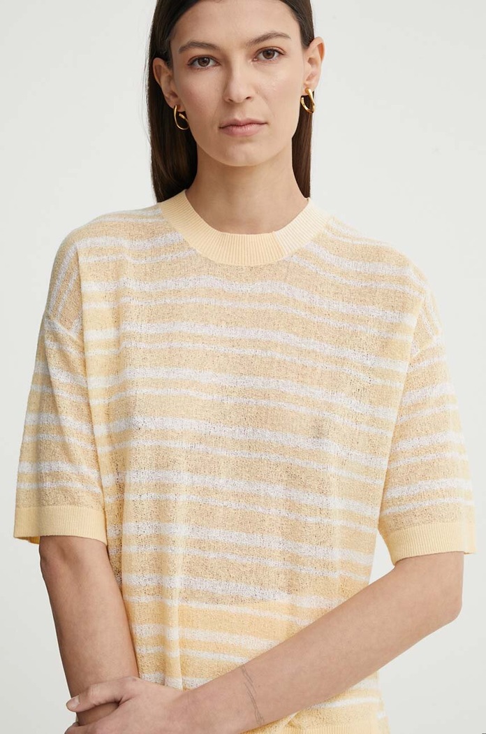 AERON t-shirt z domieszką lnu NIMBLE pomarańczowy SSTO510502