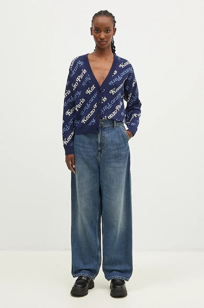 Kenzo wool blend cardigan by Verdy Cardigan FE52CA4603CB.77 navy