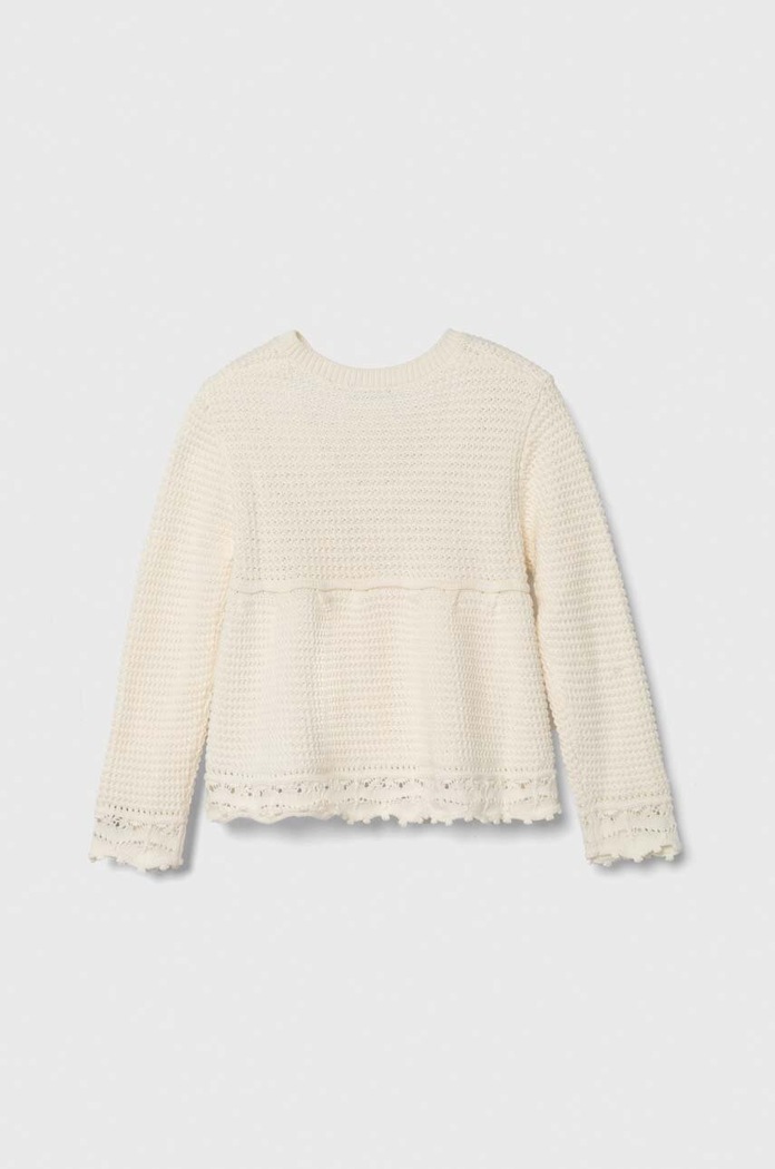 United Colors of Benetton Kardigan bawełniany dziecięcy 1077G500G.P.Seasonal beżowy SS24