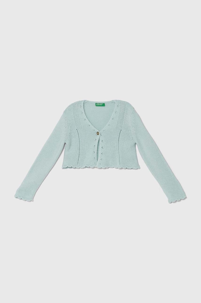United Colors of Benetton kardigan z domieszką lnu dziecięcy pozostałe turkusowy 139GG600D.P.Seasonal