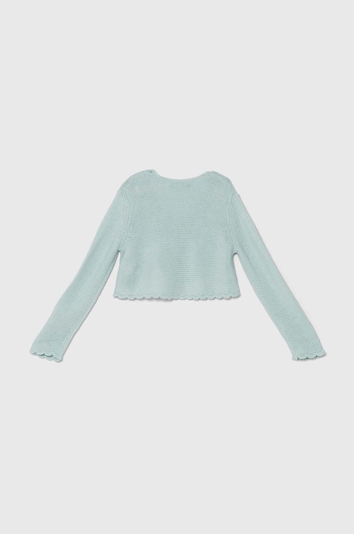 United Colors of Benetton kardigan z domieszką lnu dziecięcy 139GG600D.P.Seasonal turkusowy SS24
