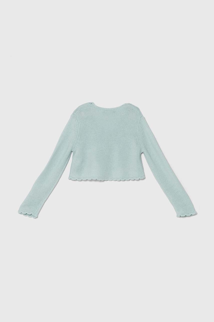 United Colors of Benetton kardigan z domieszką lnu dziecięcy 139GG600D.P.Seasonal turkusowy SS24