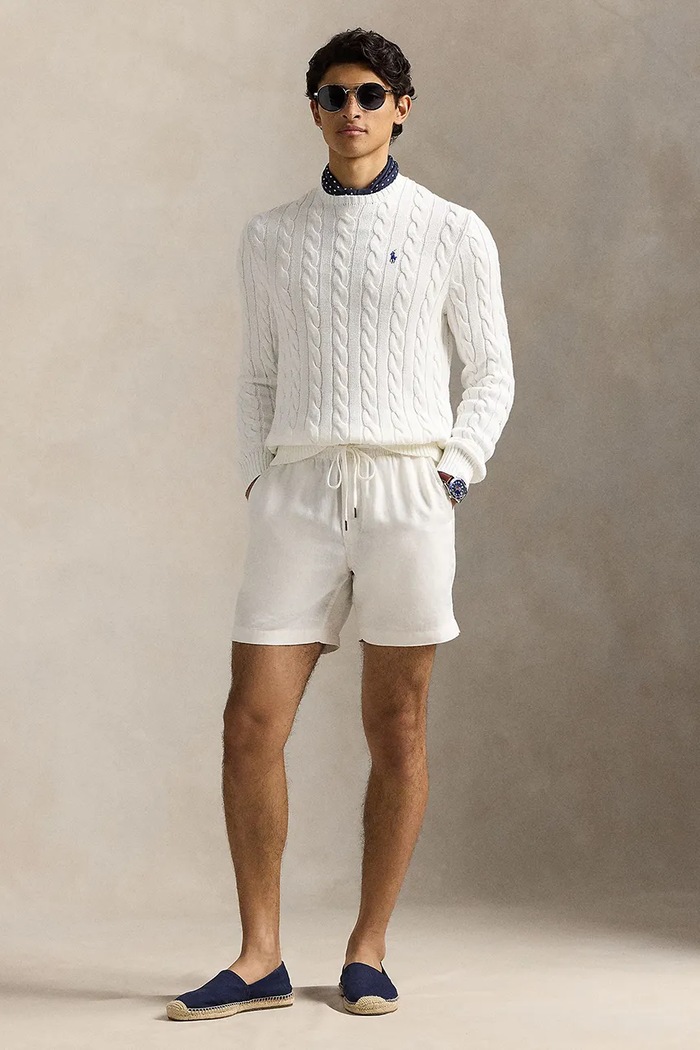 Одежда Polo Ralph Lauren свитер для мужчин из хлопка 710775885 белый