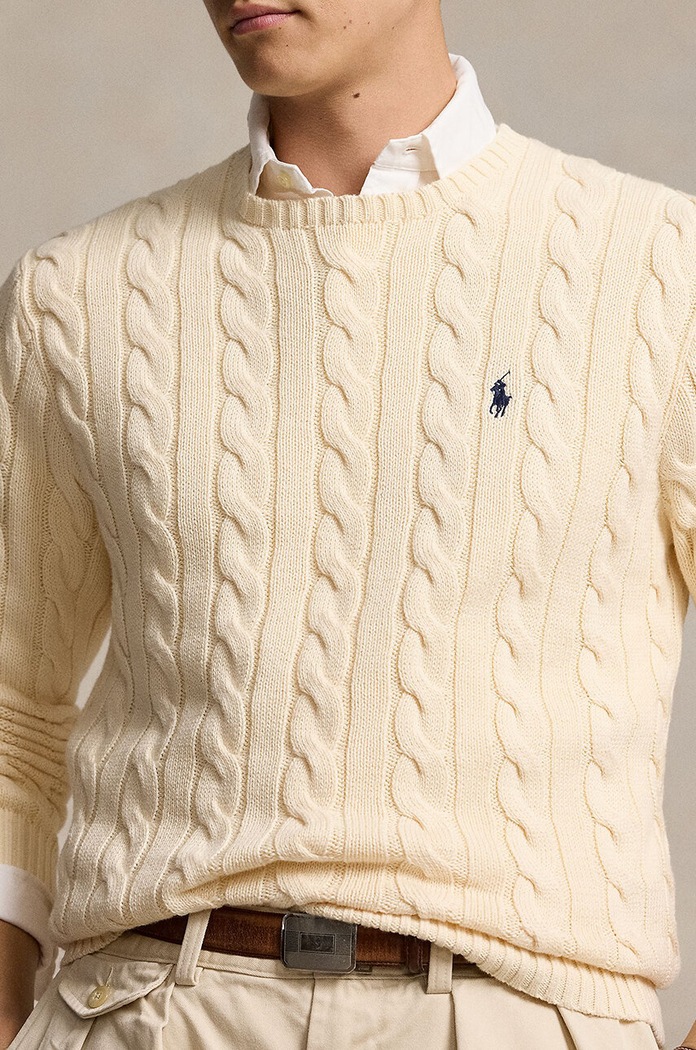 Polo Ralph Lauren pulover bărbătesc de bumbac bej 710775885