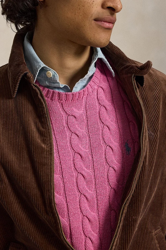 Polo Ralph Lauren sweter męski bawełniany różowy 710775885