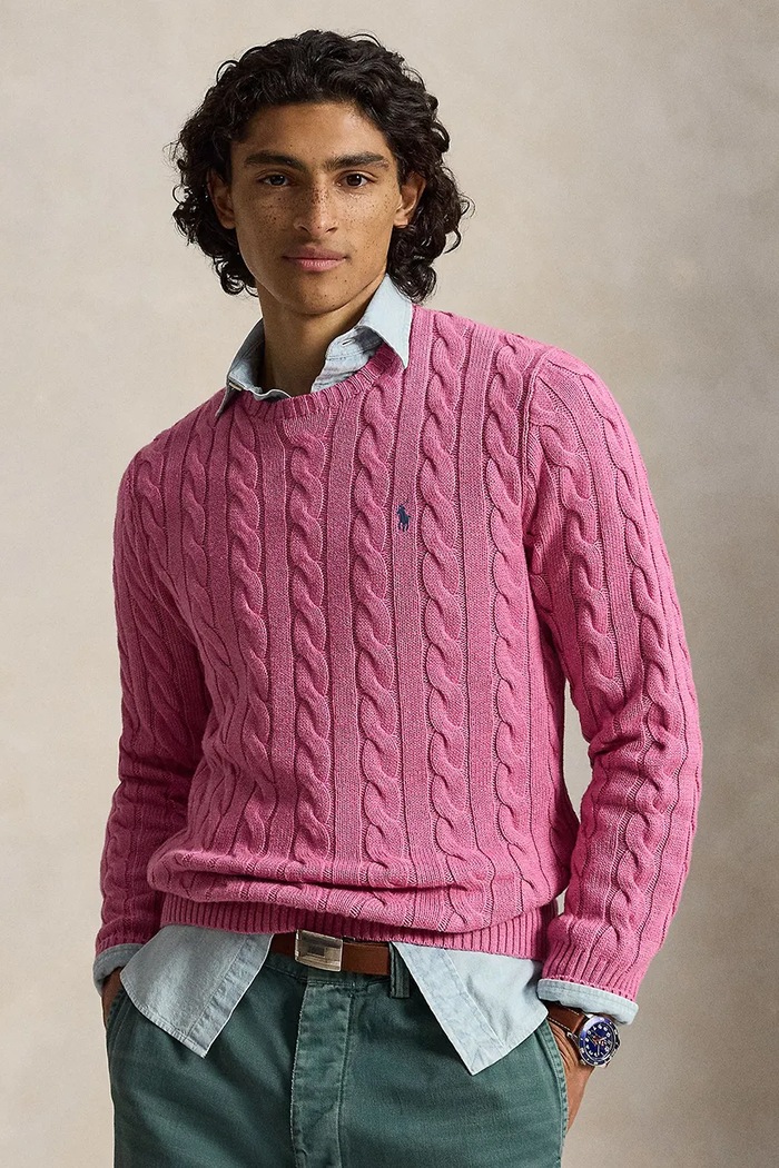 Polo Ralph Lauren sweter męski bawełniany 710775885 różowy