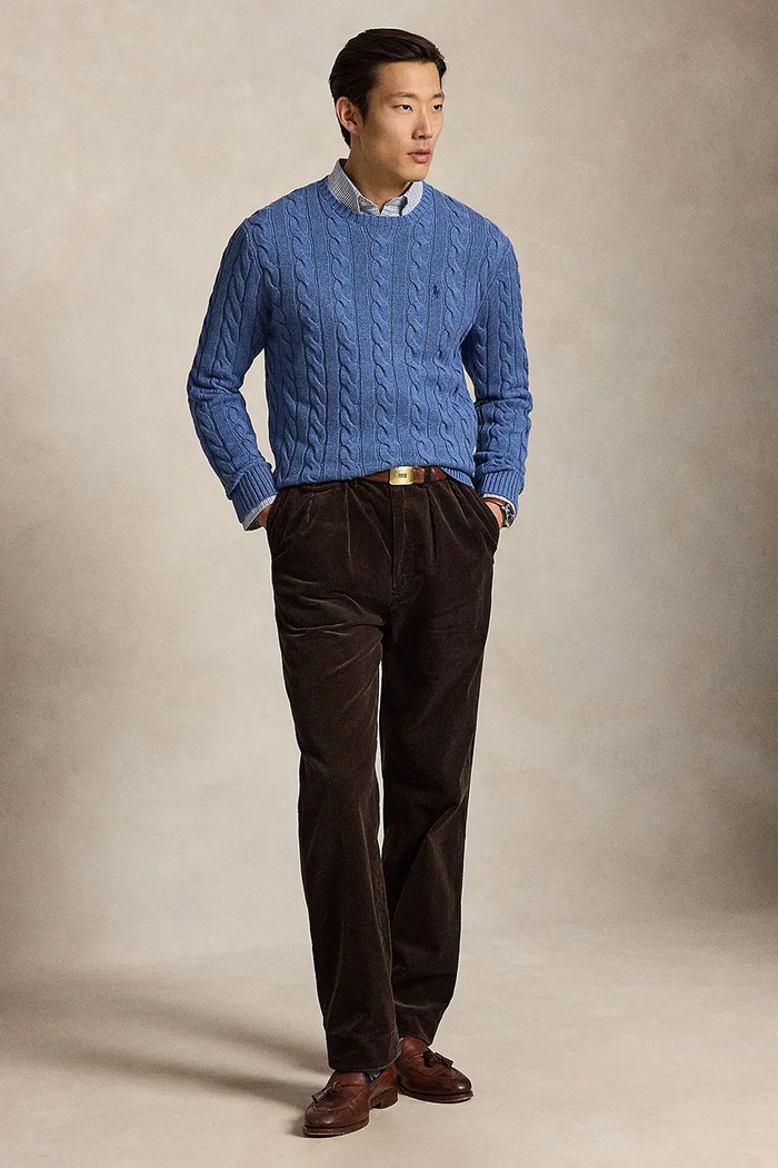 Odzież Polo Ralph Lauren Sweter bawełniany męski 710775885 niebieski