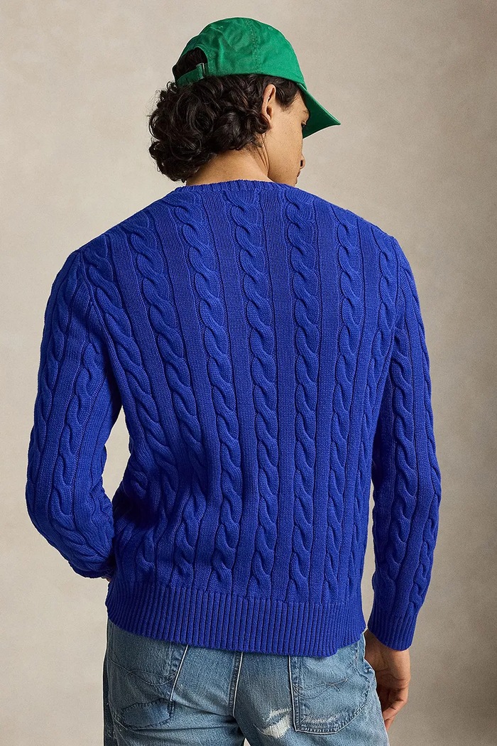 Polo Ralph Lauren sweter męski bawełniany 710775885 niebieski SS26