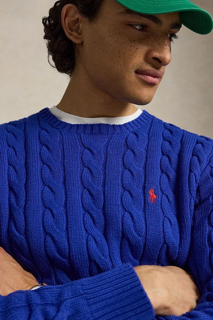 Polo Ralph Lauren sweter męski bawełniany niebieski 710775885