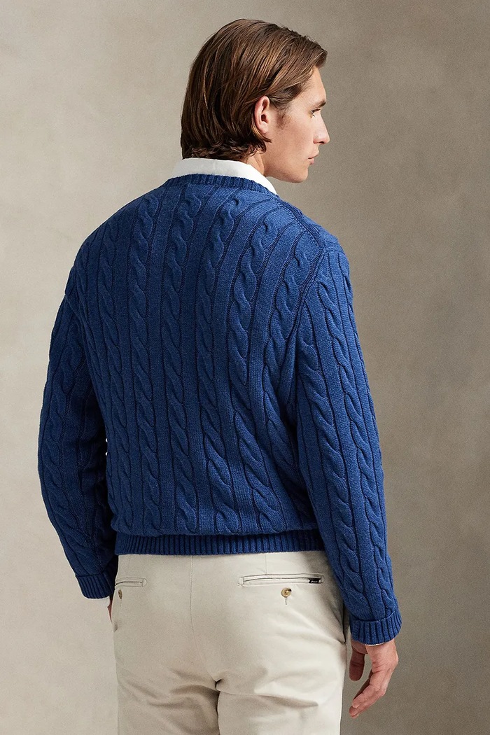 Polo Ralph Lauren πουλόβερ βαμβακερό Ανδρικό 710775885 σκούρο μπλε SS26
