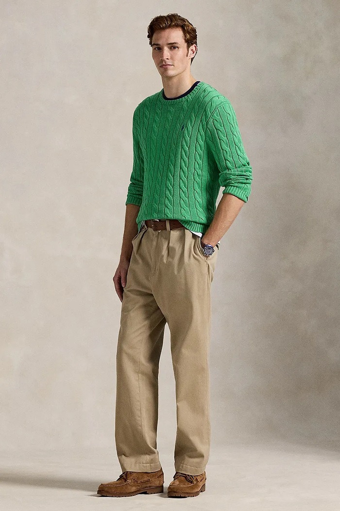 Одежда Polo Ralph Lauren свитер из хлопка для мужчин 710775885 зелёный