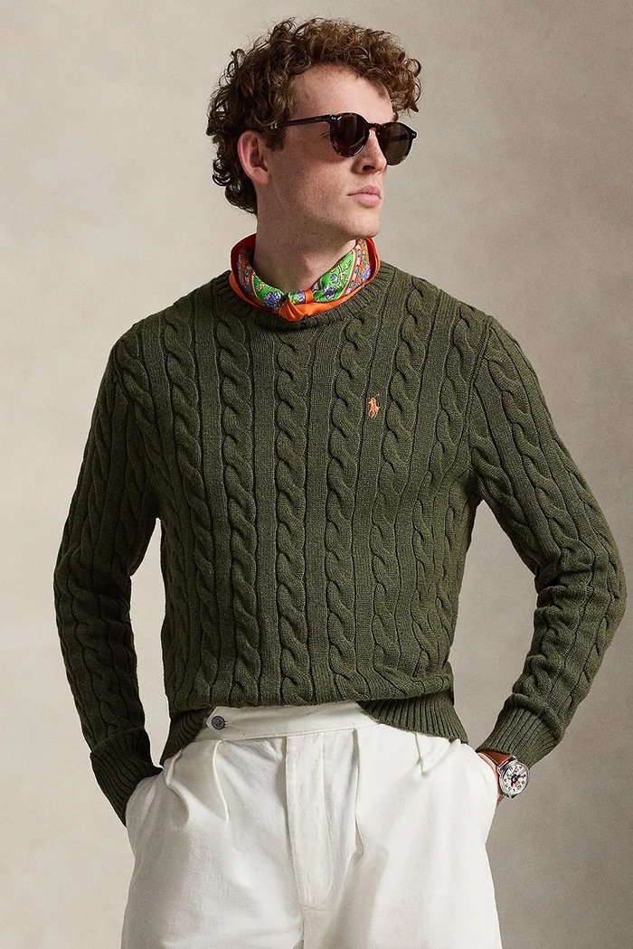 Polo Ralph Lauren svetr bavlněný pánský zelená 710775885