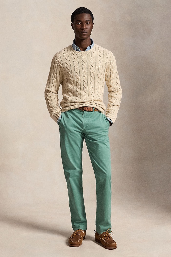 Odzież Polo Ralph Lauren Sweter męski bawełniany 710775885 beżowy