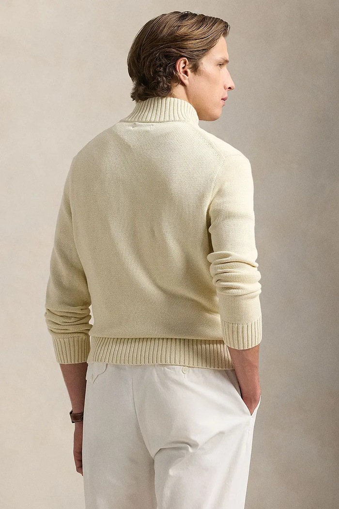 Βαμβακερό πουλόβερ Polo Ralph Lauren 710859939 μπεζ AW25