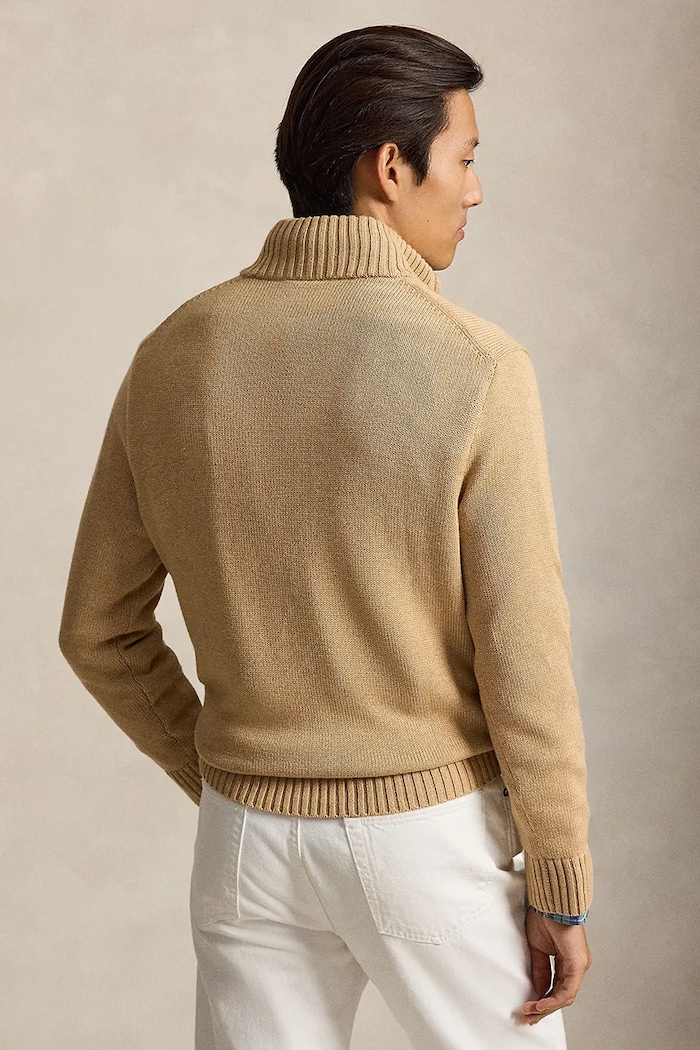 Polo Ralph Lauren sweter męski bawełniany 710859939 beżowy SS26