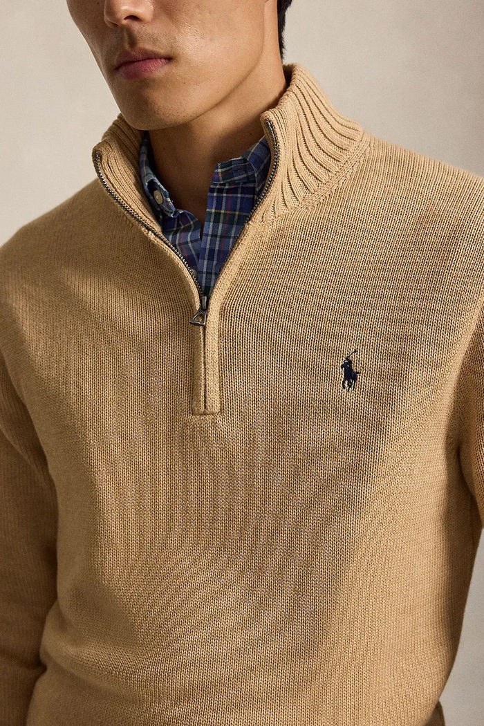 Polo Ralph Lauren sweter męski bawełniany beżowy 710859939