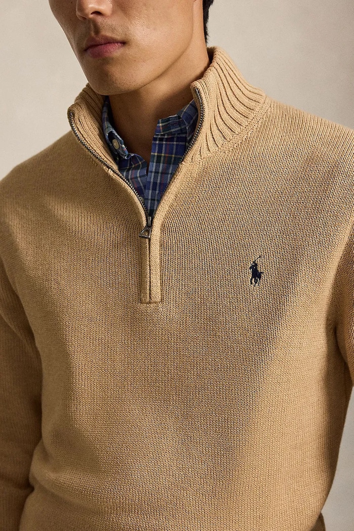 Polo Ralph Lauren sweter męski bawełniany beżowy 710859939