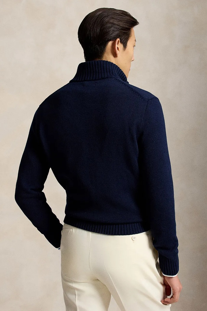 Polo Ralph Lauren sweter męski bawełniany 710859939 granatowy SS26